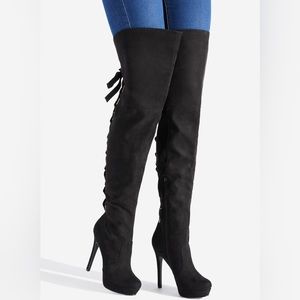 Black over the knee boots